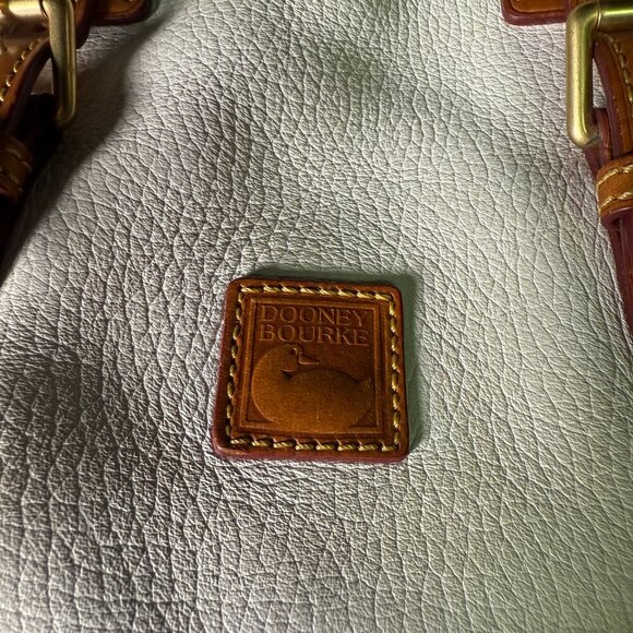 Dooney & Bourke Satchel Purse Off White/Cream and Brown - Picture 10 of 15